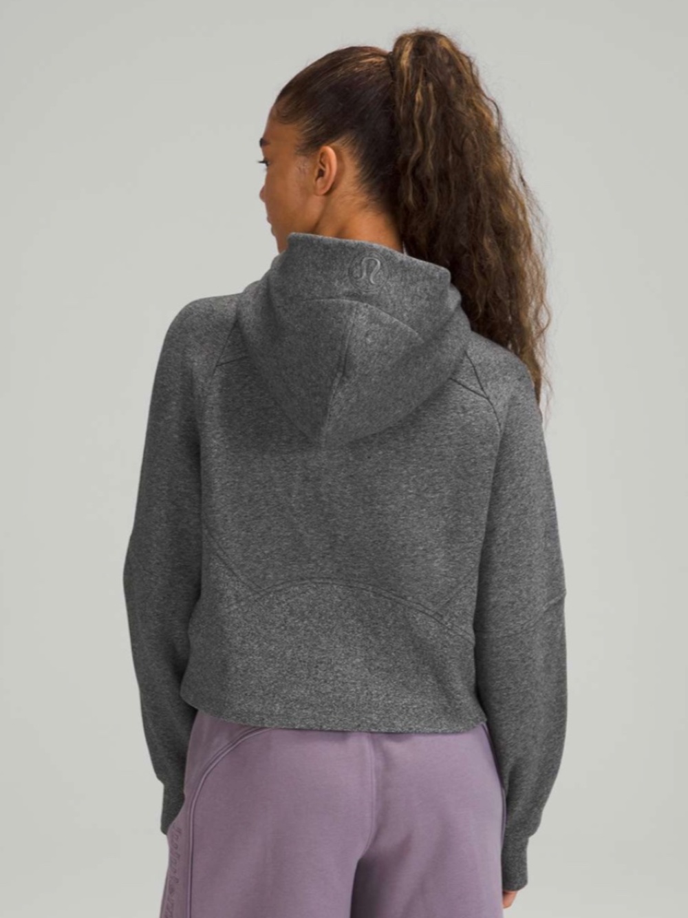 Lululemon Women's Scuba Oversized Full-Zip Hoodie in Heathered Speckled Black - Picture 3 of 3